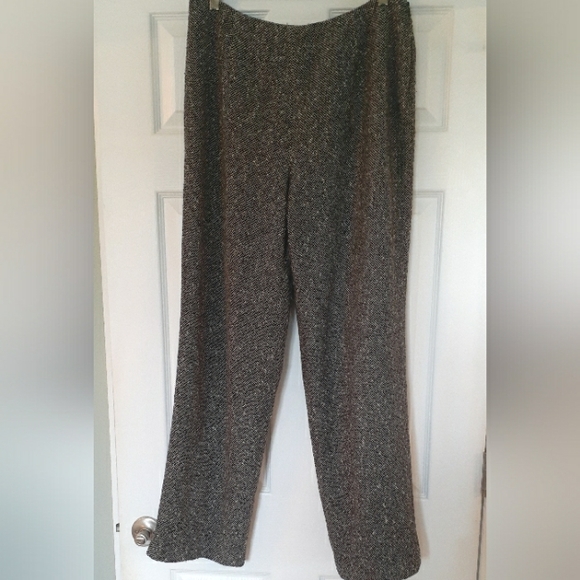 Talbots Wool Blend Fully Lined Tweed Dressy Career Side Zip Pants Sz 10 - Picture 2 of 8